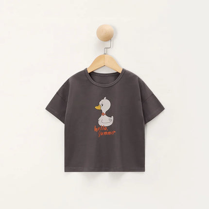 Kids T-shirts 2025 Summer Children Tees Cartoon Tops for Boys Short-sleeve Girls Blouse Toddler Outfits Baby Outerwear Clothing