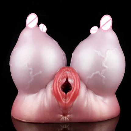 GEEBA Fantasy Breast Design Pocket Pussy Stroker For Men18+ Single Channel Silicone Male Masturbator Realistic Adult Sex Toys