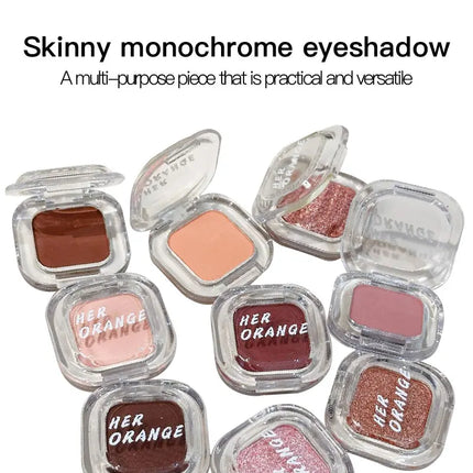 Gothic Red Brown Smoked Matte Eyeshadow Palette Smooth Shimmer Monochrome Eye Shadow Long-Lasting Brightening Silkworm Pigments