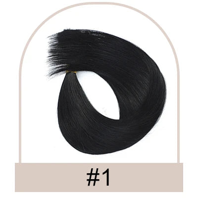 Straight Halo Hair Extension Clip in Human Hair Real Human Hair Invisible Fishing Line Human Hair for Women 4 Clips in Hairpiece