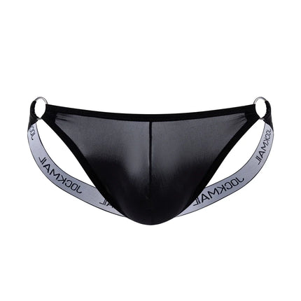 Mens Slip Bikini Jockstrap Mens Panties Ice Silk Underwear Sissy Sexy Panties Thongs Leg Strap Lingerie Male Jockstrap T-back