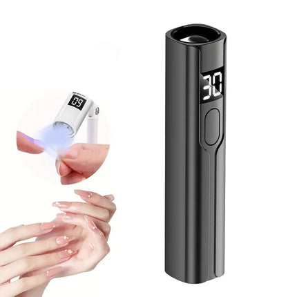 Rechargeable Electric Cordless Nail Lamp with LED LCD Display，365nm Portable Timed Mini Nail Dryer Women Hand Foot Care Nails