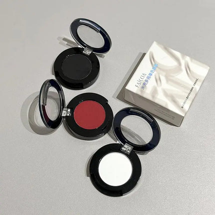 1Pc Blue Black Red Eyeshadow Palette Halloween Makeup Girl Smoky Punk Eye Shadow Palette Matte White Lying Silkworm Eye Cosmetic