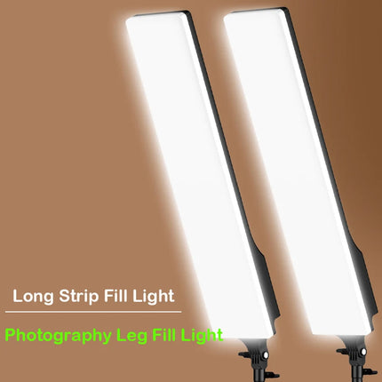LED Rectangular Video Light Dimmable Continuous Photography Lighting Kit , Long Arm Tripod Stand for Photo Studio Desktop