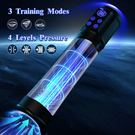 Electric Vacuum Penis Pump Men's Sex Toy Penis Extender Vacuum Pump Sucking LED Display Male Masturbator Sex Toy for Men Adult
