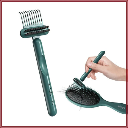 2-in-1 Hair Brush Cleaner and Remover Tool - Comb for Removing Hair and Dust, Suitable for Home and Salon Use (1 Pack)