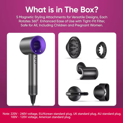 New High-speed negative ion bladeless constant temperature hair dryer Professional home-use negative ion hair dryer