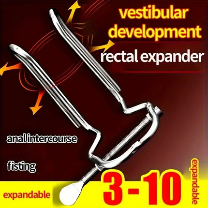 Adult Games Vaginal Expander Anal Plug Anus Cleaner Expansion Stimulator Trainers Metal Buttplug Sex Toys for Couples Women Men