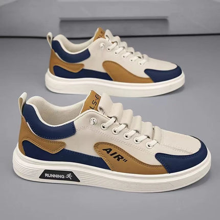 New Men's Shoes Leather Fashion Low-top Men's Casual Trendy Shoes Running Sports