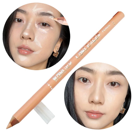 Wooden Concealer Pencil Contour Stick Acne Scar Cover Freckles Makeup Foundation Lasting Highlighter Brighten Aegyo Sal Pen