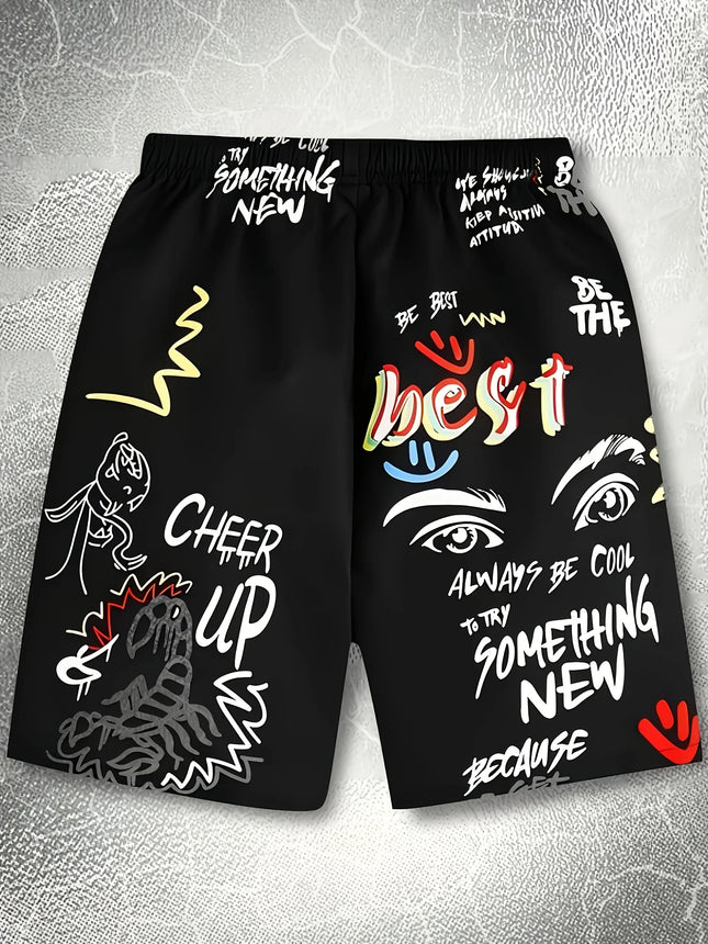 2026 Model Men's Casual Shorts, 3D Print, Street Fashion Trend, Quick-drying and Breathable, Suitable for All Seasons.