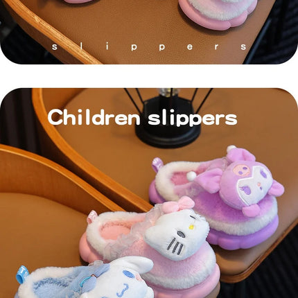 New Autumn And Winter Children'S Cotton Slippers For Boys And Girls Cute Cartoon Indoor Slippers For Infants And Young Children