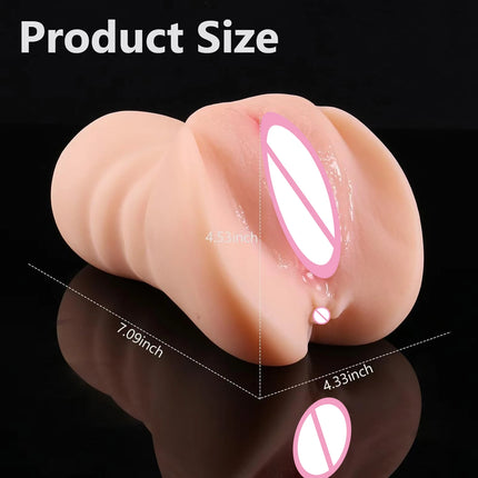 Sex Toys For Men Real Vagina Pussy Dual Channel Mouth Anal Pocket Realistic Artificial Vagina Pocket Pussy Blowjob Masturbator