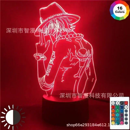 Anime One Piece Zoro Luffy Nami 3D LED Color Changing Night Lights Action Figure Toys Doll Usopp Sanji Chopper Hancock Xmas Gift