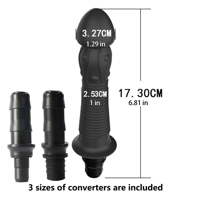 1pc Black Silicone Massage Head, Fascia Gun Massage Head, With Multiple Uses, Including Three Interfaces, For Fascia Gun Use