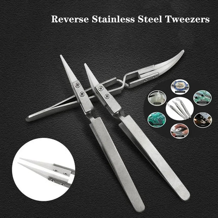 1-3pcs Ceramic Tip Labor-saving Electronic Soldering Tweezers, Anti-Static Reverse Acid Resistant Precision Chuck Tweezers 2025