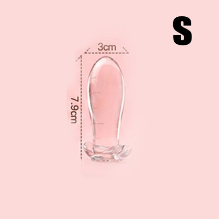 Large Crystal Clear Silicone Dragon Egg Anal Plug with Size Markings Soft Flexible Prostate Massager for Men And Women