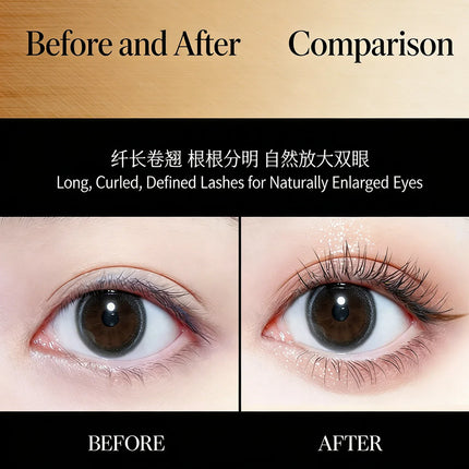 Macfee Golden 4D Curling Mascara – Lengthening, Waterproof, Sweatproof, Long-Lasting, Smudge-Proof, Unisex, Gentle