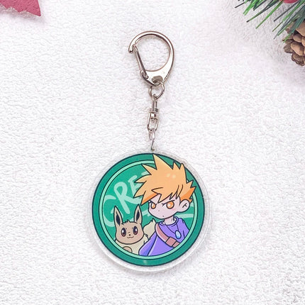 Pokémon Pikachu Gengar Bulbasaur Squirtle Car Keychain Accessories Acrylic Charms Pendant For Bag Key Holder Backpack Decoration