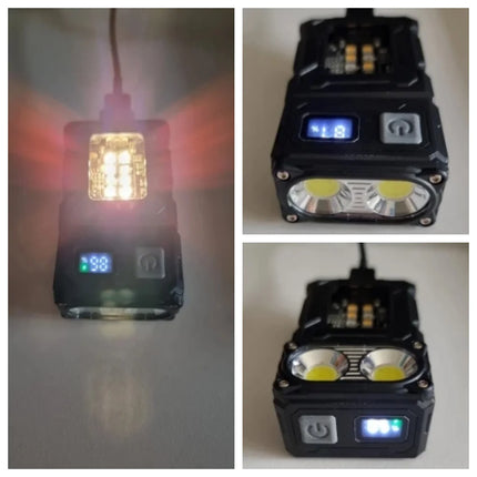 Mini USB Rechargeable LED Flashlight Portable Tail Magnet Flashlights Super Bright Camping Lantern Side COB Emergency Light