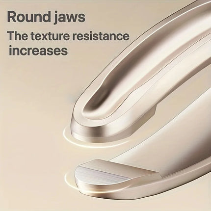 Stainless Steel Eyebrow Clips for Precision Beard and Mustache Trimming Gentle on Light Beige Round Head Tweezers Christmas Gift