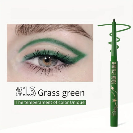 Green Eyeliner Gel Pencil Waterproof Cream Matte Eye Pen Liner Long-Lasting Fading Makeup Matte Lying Silkworm Eye Liner