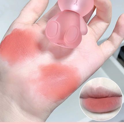 Gege Bear Rabbit Lip Glaze, Matte Velvet Lip Clay Long-lasting Color Non-drying Lipstick