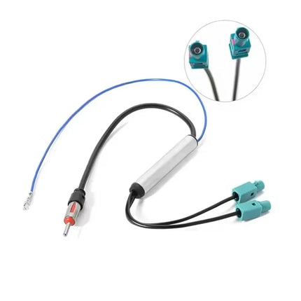 Car Special Radio Antenna AM/FM Audio Radio Signal Amplifier Dual Fakra RF Radio Antenna Aerial Adapter for Volkswagen
