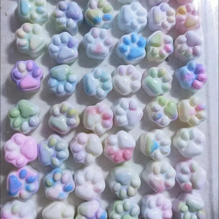 50/100pcs Mini Cat's Paw squishy toy Silicone cute soft Colorful Cat Paw Mochi stress relief squishy fidget toy