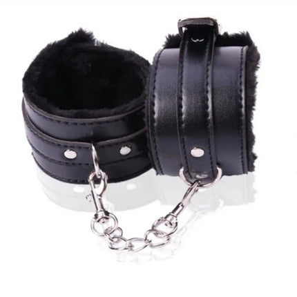 1 Pair Sexy Hand Wrap PU Leather Plush Handcuff Ankle Cuff Bracelet Bondage Lingerie Cosplay Accessories Couples Games Sex toys
