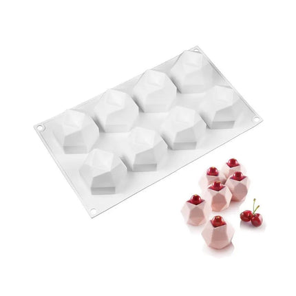 Silicone Mold Pastry 3D Cake Design Mini Cupcake Mousse Muffin Heart Bubble Square Baking Mold