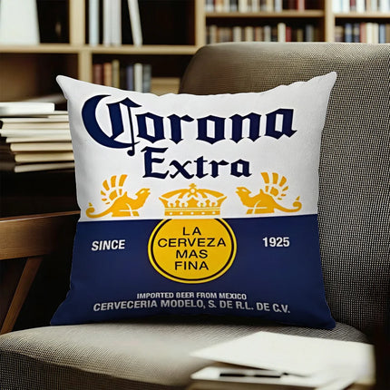 Hot Beer Pillow Covers Cartoon Sofa Decorative Home Double-sided Printing Short Plush Cute Cushion C-Corona E-Extra Cover