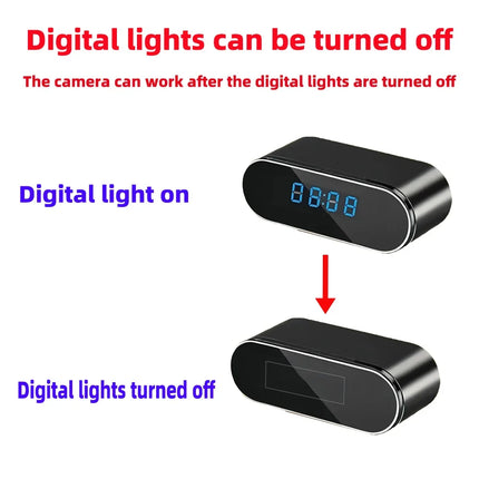 New 4K HD Mini Clock WiFi Camera with Infrared Night Vision, Motion Detection, Remote Viewing, Home Wireless Camera