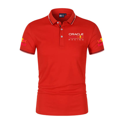Red Bull Logo Racing Team Men Polo Shirt Summer Short Sleeve Male Polos T-shirt 2025 New Casual Men's Clothes Tees Tops