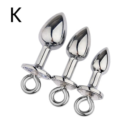 Exotic Accessories Metal Anal Plug With Pull Ring Adult Sex Products Anus Dilator Ass Stuff Tail Bdsm Erotic Games Novel Toys