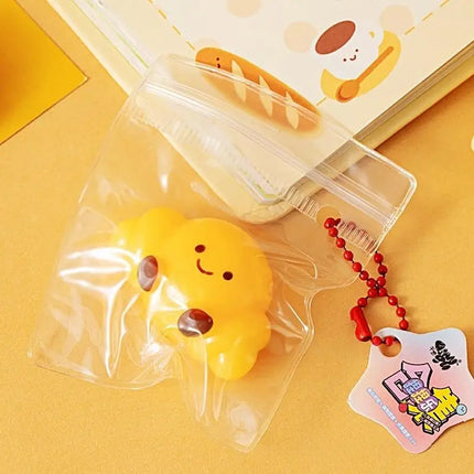 5Pcs Bread Dumping Food Stress Relief Squeeze Toys Mini Mochi  Toys Sensory Pinch Fun Party Favor Gift Keychain PendantHot