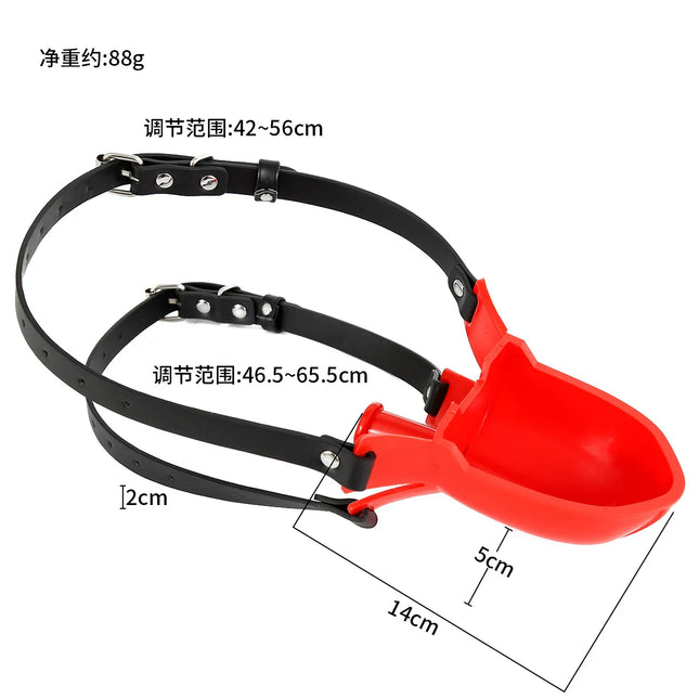 Penalty Toilet Mouth Gag BDSM Drink Urine Gag with Harness Sex Adult Toys Dog Piss Slave Sex Toy Erotic Pee Funnel Gag