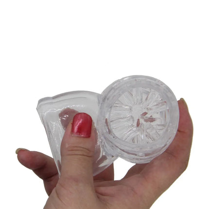 Transparent Magic Wand Headgear Attachments Penis Vibrator Masturbator AV Stick Head Cover Sleeve Sex Toys Erotic Accessories