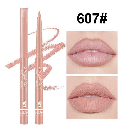 Lip Liner to Outline the Lip Shape, Novice-Friendly, Natural and Delicate, Pouty Lip Pencil, Waterproof, Matte, Nude Color Lip Liner