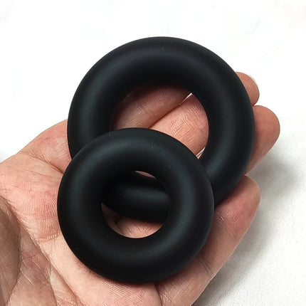 Silicone Soft Male Delay Ejaculation Penis Ring Lock Elastic Cock Rings Exercise Bands Sex Toys for Men Adult Sex Shop Black