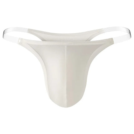 Men's Thongs String Invisible Transparent Pvc Waisted Pouch Panties High Fork Sexy Low Waist Seamless Erotic Bikini Underwear
