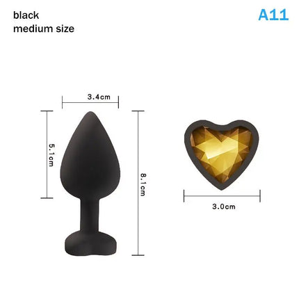 Silicone Anal Plug 3 Sizes Heart Soft Butt Plug Sexy Toy Prostate Massager For Women Men Couples Adult Game