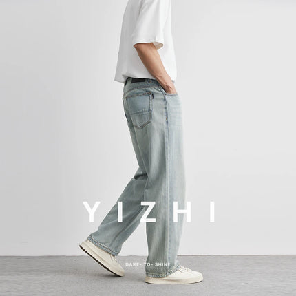 Lyocell Straight Jeans Summer 2025 New Thin Retro Loose Casual Fashion Wide Pants Straight Pants Large Size Jeans 25-36