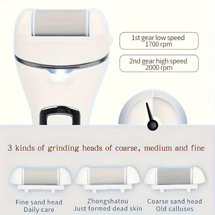 Smooth Rechargeable Pedicure Wand | Electric Feet Callus Remover | Home Foot Care Tool