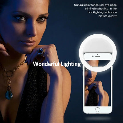 USB Charge LED Selfie Fill Light Adjustable Brightness Portable Rechargeable Fill Light For Photos/Live/Selfie Phone Accessories