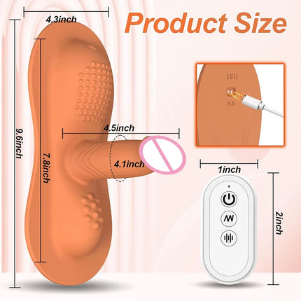 Big Sit and Ride Vibrators Dildo with 10 Vibrating Modes Remote Control Clit Anal G Spot Stimulator Adult Sex Toy for Women Man
