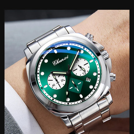 CHENXI Men's Watch Multifunctional Fashion Quartz with Calendar Luminous Display Men Watches Chronograph Business Wristwatch