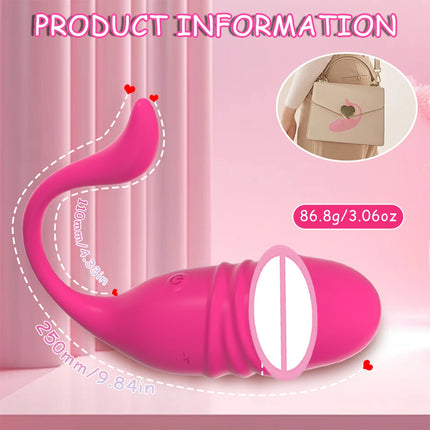 APP Control Vibrator G Spot Clitoris Stimulator Massager Female Wireless Telescopic Vibrating Egg Masturbator Sex Toys for Women