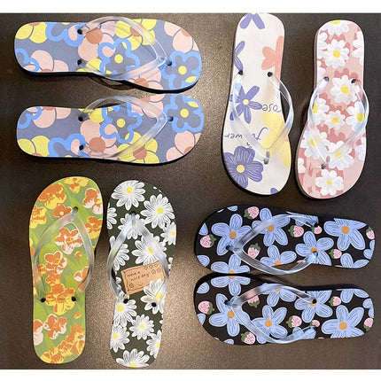 Flip Flops Trendy Summer Outerwear Fashionable Clip On Beach Slippers Anti Slip Couple'S Splint Slippers Leisure Convenience