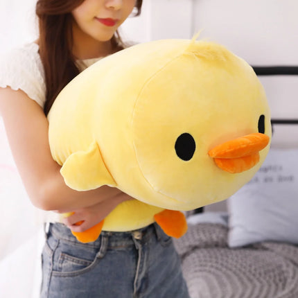 40/50cm Stuffed Down Cotton Lying Duck Plush Toys Yellow Duck for Kids Soft Pillow Cushion Cute Birthday Christmas Gift 1PC
